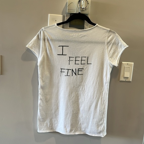 Women's White V-Neck T-Shirt - Picture 4 of 6